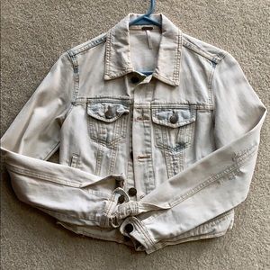 Free People distressed jean jacket